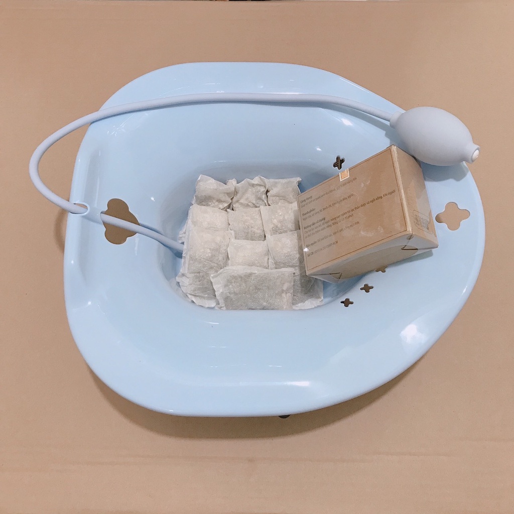 Combo chậu xông vùng kín và túi lọc thảo mộc vệ sinh Wonmom phụ nữ cho mẹ sau sinh