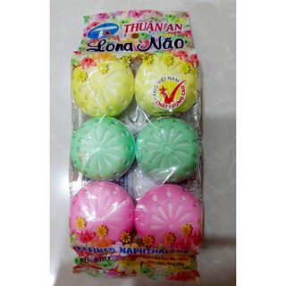 Long não/Băng phiến thơm thuận an túi treo (6 viên có hộp nhựa) 200g