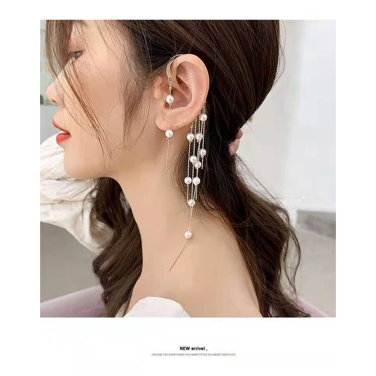 Khuyên Tai Nữ Dạng Kẹp Đính Ngọc Trai Sang Trọng