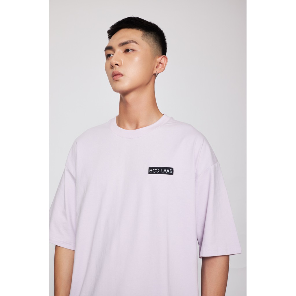 Áo Thun Nam Nữ Unisex BOO Oversize Dáng Rộng 100%Cotton Màu Tím Đính Patch BOOLAAB | BigBuy360 - bigbuy360.vn