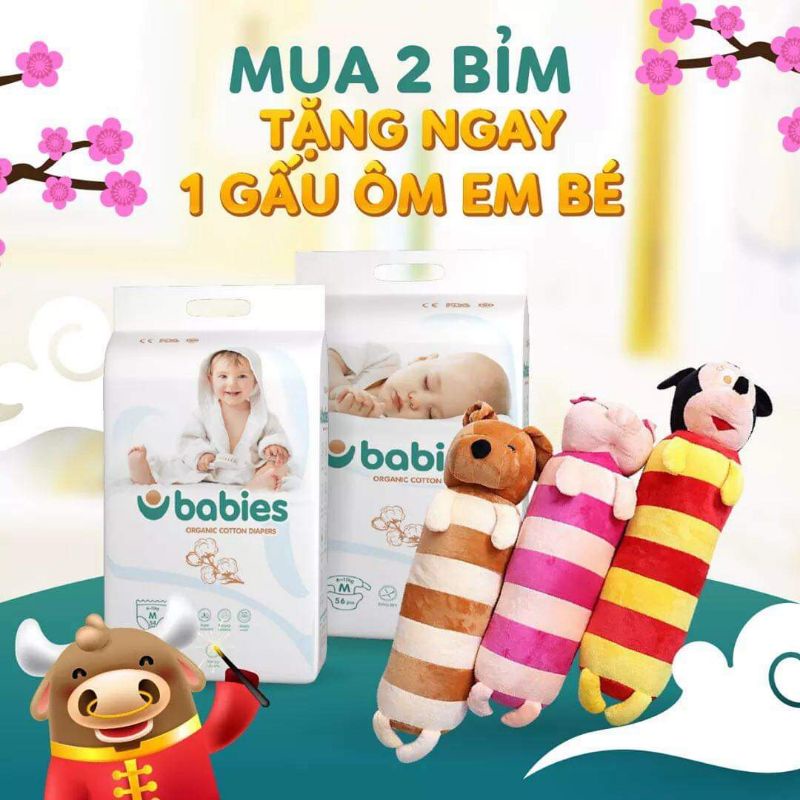 (MUA 2 BỊCH TẶNG 1 GẤU ÔM CHO BÉ) BỈM DÁN/QUẦN BABIES dán M56/quần M54/L50/XL46