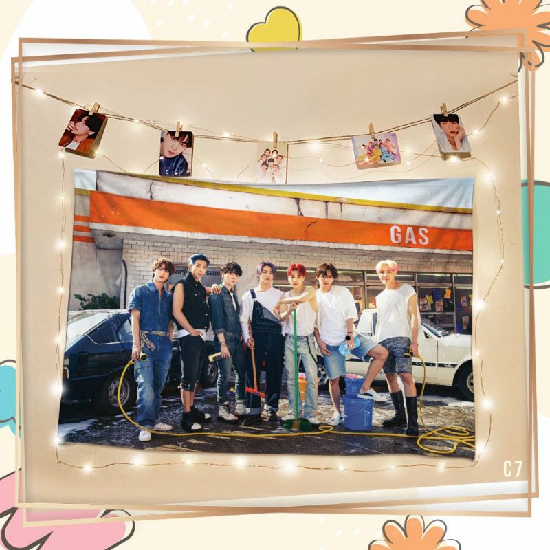 Tranh vải BTS treo tường trang trí, làm back ground 💜💜💜 | BigBuy360 - bigbuy360.vn