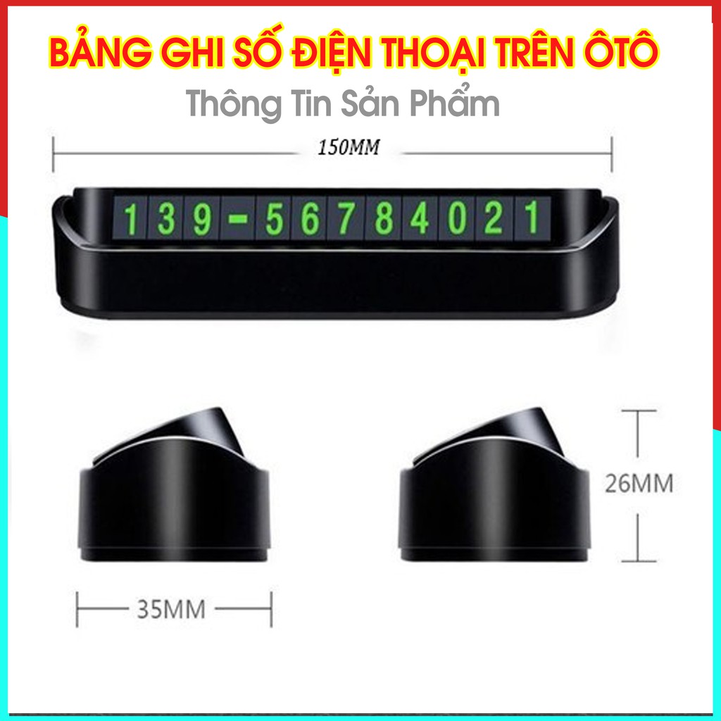 [Mã LIFE2410K giảm 10K đơn 20K] Bảng ghi số điện thoại gắn Taplo xe hơi - B003 - Better Car