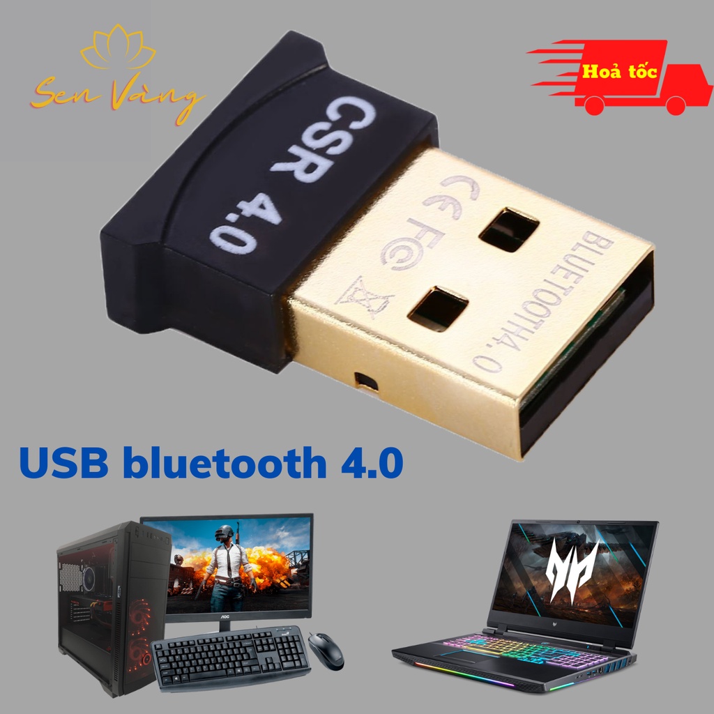 USB bluetooth 4.0 dùng cho PC win 7 8 10 - USB không dây chơi tay cầm PS4_LTech