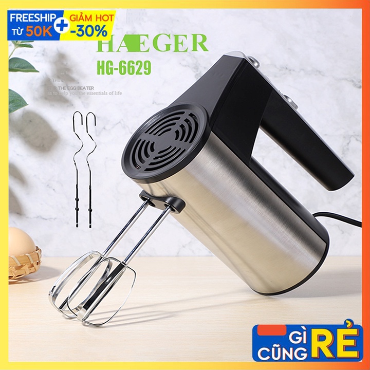 [ BH - 12 Tháng] Máy Trộn Bột Đa Năng Haeger 450W Đánh Trứng, Đánh Kem, Nhào Bột, Đánh Bọt Cafe