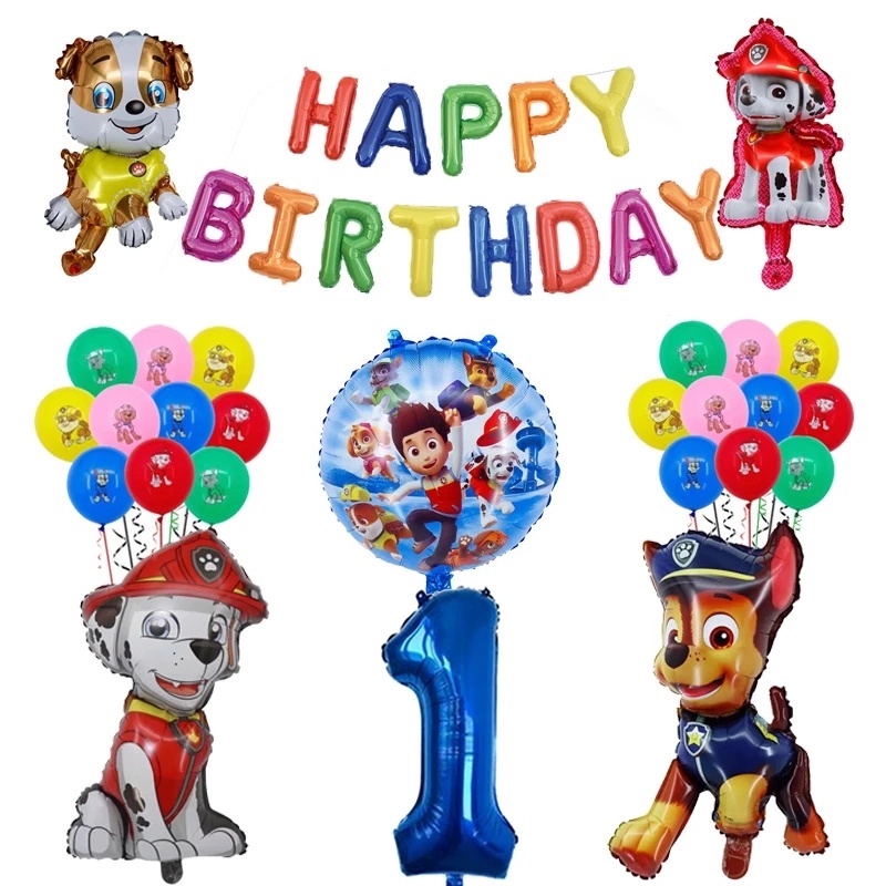 Paw Patrol Bong Bóng Nhôm Hình Chú Chó Cứu Hộ Skye Marshall Trang Trí Tiệc Sinh Nhật Cho Bé