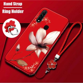 Ốp Điện Thoại OPPO A31 Cho Nữ, Ốp Lưng Silicon TPU Mềm, Mỏng, Đính Kim Cương Giả Lấp Lánh,Có Khoen Đỡ & Dây Đeo Tay 2020