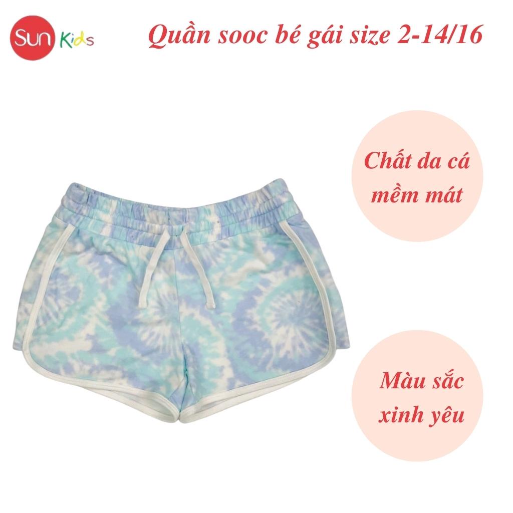 Quần short bé gái SUNKIDS1, quần sooc bé gái chất ren và cotton , size 2-14/16 tuổi