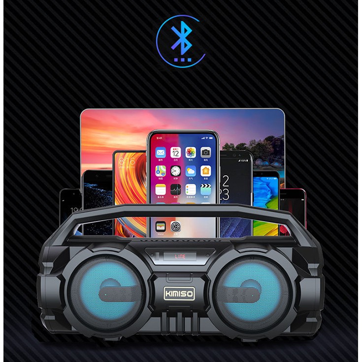 Loa Hát Karaoke Bluetooth Xách Tay Kimiso KM-S1 Loa Bluetooth Karaoke  Tặng Kèm 1 Mic Hát, LEDBass Cực Hay