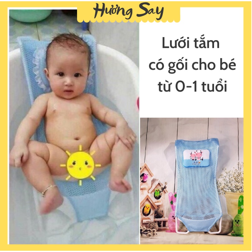 Lưới tắm có gối cho bé