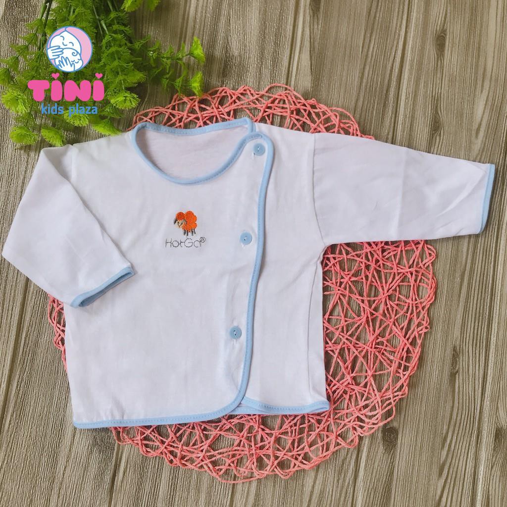 Áo sơ sinh bác sĩ tay dài cài nút cho bé từ 3-7 kg