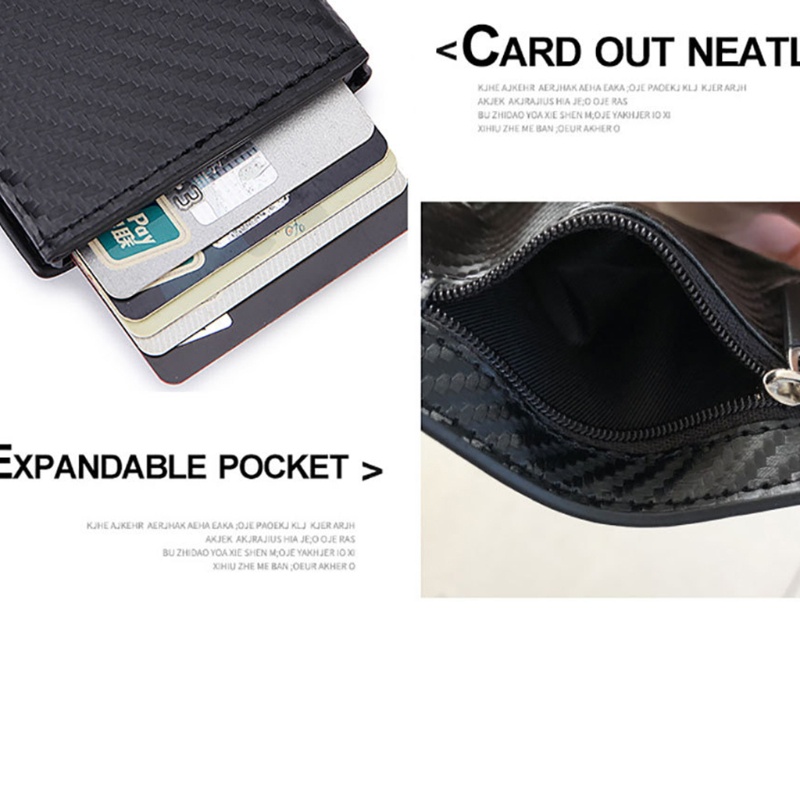 Ví Da Pu Nhỏ Đựng Thẻ Tín Dụng Tự Động Tiện Lợi