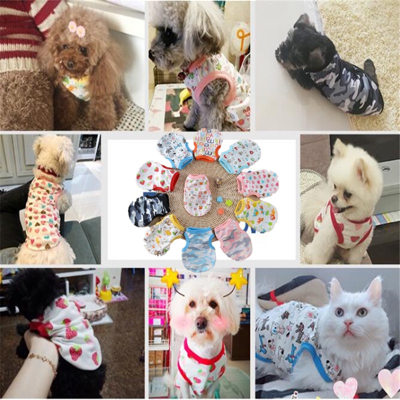 Áo kiểu cotton mềm mại đáng yêu dành cho thú cưng
