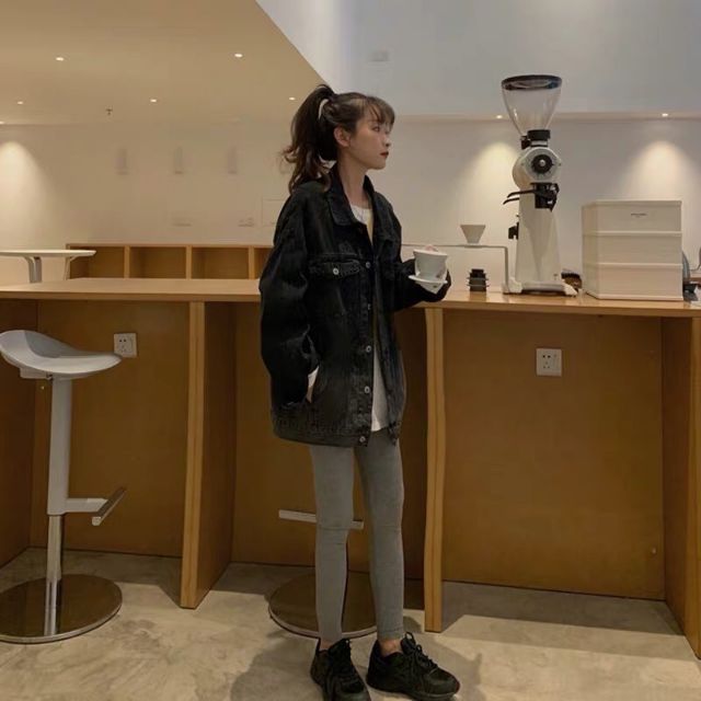 Áo Khoác JEAN KAKI Đen Unisex ( Hình Thật) | BigBuy360 - bigbuy360.vn