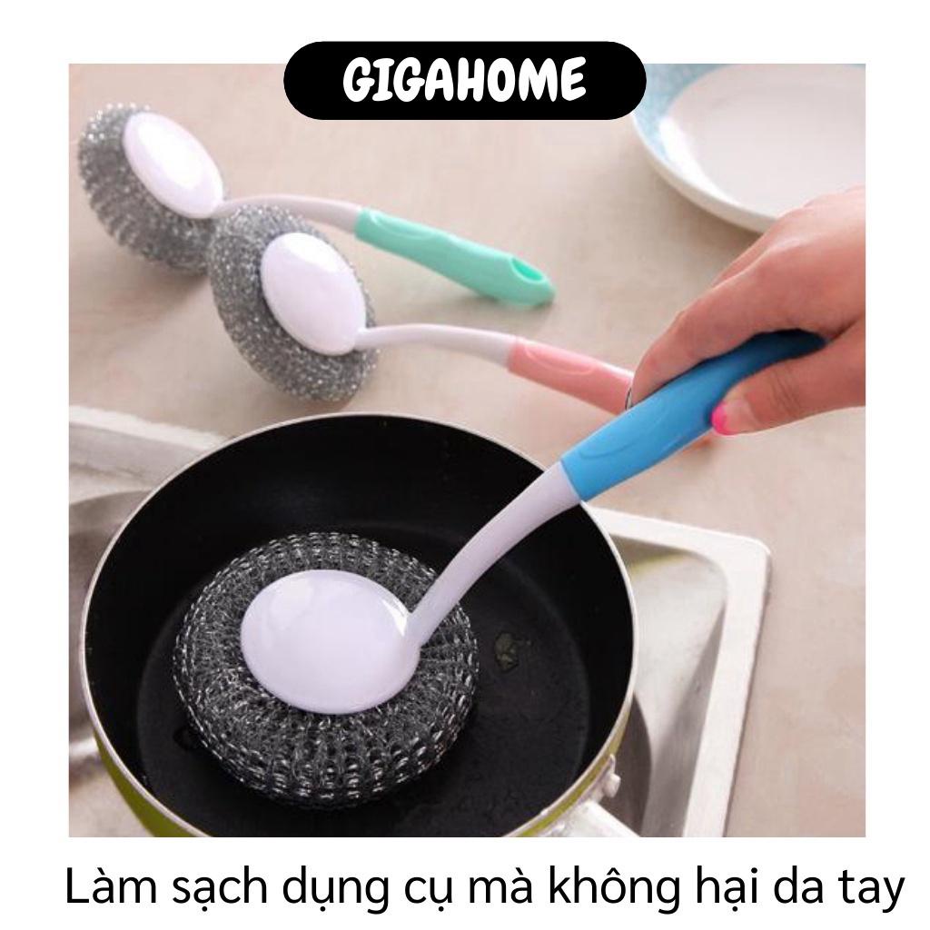 Cây Chà Xoong GIGAHOME Cây Cọ Rửa Xoong, Nồi Có Tay Cầm Dài Tẩy Nhanh Những Vết Bẩn 5888