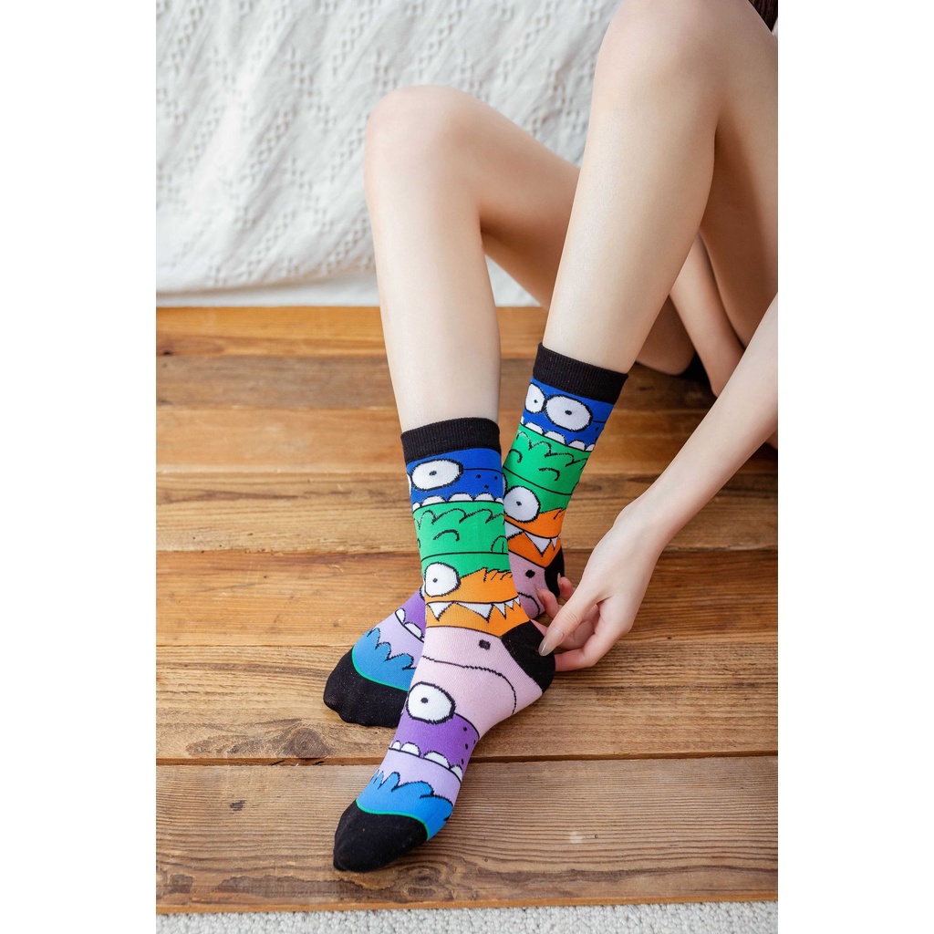 Vớ tất unisex con ma, cây bông nhiều màu sắc