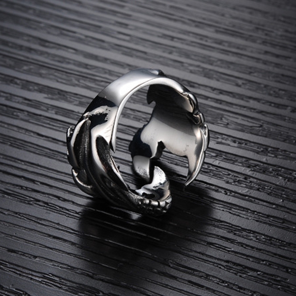 Nhẫn đeo tay hình móng vuốt rồng phong cách vintage xương rồng cá tính