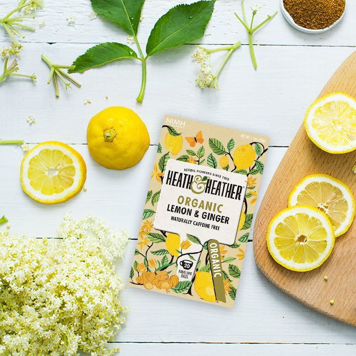 Trà Chanh Gừng Hữu Cơ Giải Nhiệt, Tăng sức đề kháng Heath & Heather Organic  Lemon & Ginger Nhập Từ Anh | Shopee Việt Nam