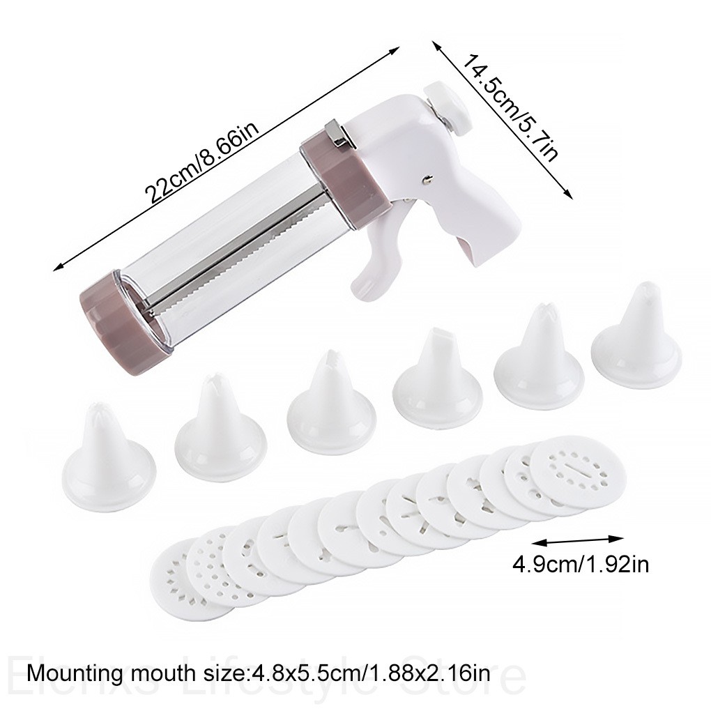 DIY Biscuit Machine Cookie Maker Icing Cookie Press Set with Stamp and Nozzles Home Bakery Baking Tool ELEN