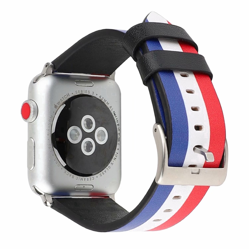 【Apple Watch Strap】Dây đeo nhiều màu bằng da cho đồng hồ thông minh Apple Watch Series se / 6 / 5 / 4 / 3 / 2 / 1 ( 38mm / 42mm )