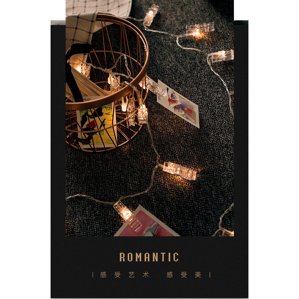 3M DÂY 20 ĐÈN LED KẸP FAIRY LIGHT TREO ẢNH TRANG TRÍ PHÒNG SIÊU ĐẸP | BigBuy360 - bigbuy360.vn