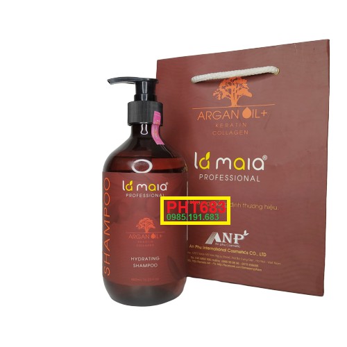 Bộ Dầu Gội Xả LaMaia Phục Hồi Chuyên Sâu Argan Oil Keratin Collagen 480ML