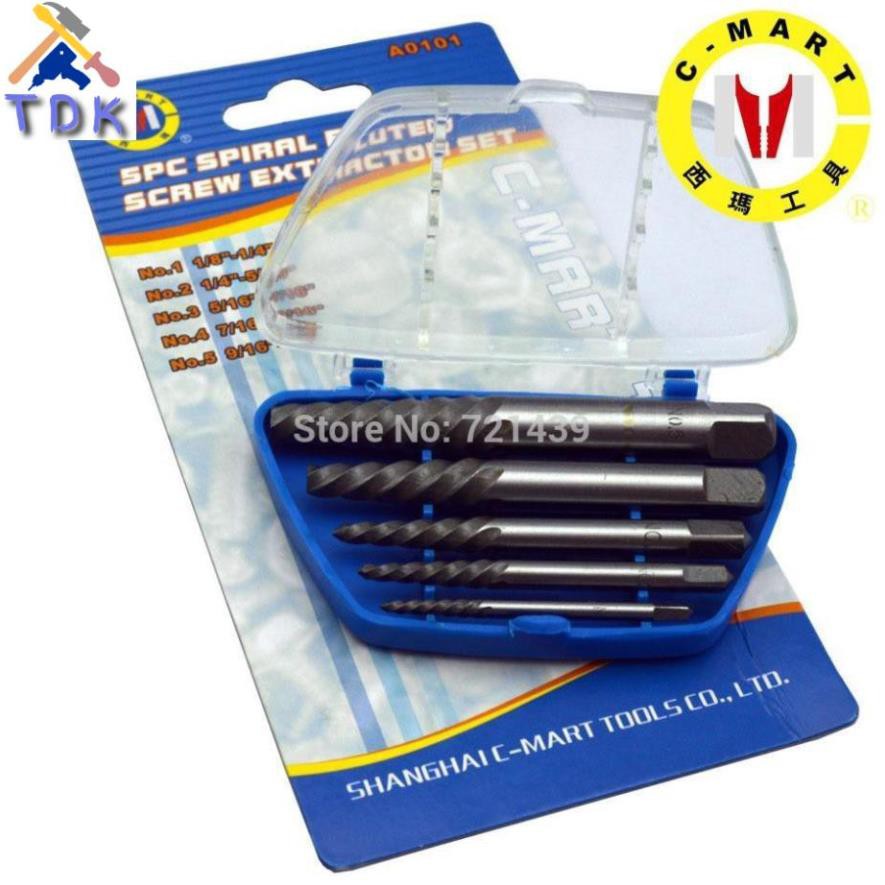 Bộ taro ren ngược - tháo ren ống nước bị gãy phi 6 đến 20mm  A0101 CMART