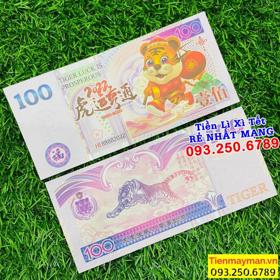 ⭐ FREE SHIP⭐ TIỀN Đài Loan 100 HÌNH CON CỌP LƯU NIỆM LÌ XÌ TẾT, TẶNG PHONG BAO ĐỎ LÌ XÌ, Quà Tết 2022