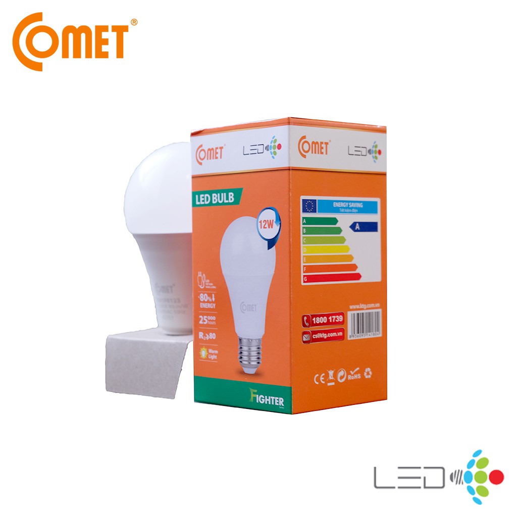 BÓNG LED BULB 12W COMET CB01F012 (thân kín)