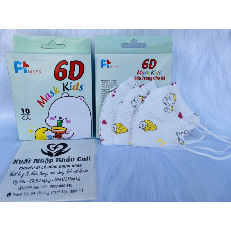 set 50 cái khẩu trang 6d kid PT mask/khẩu trang 6d cho bé