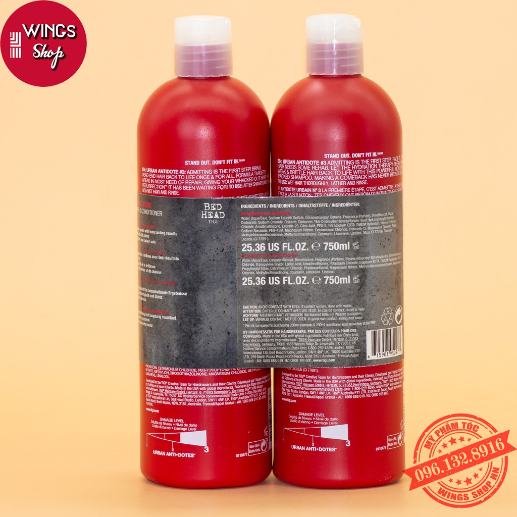 🛑FreeShip🛑Cặp Dầu Gội Xả TIGI  Đủ Màu 750ML |  Phục Hồi Tóc Hư Tổn, Giảm Gãy Rụng | Hàng Chính Hãng | BigBuy360 - bigbuy360.vn