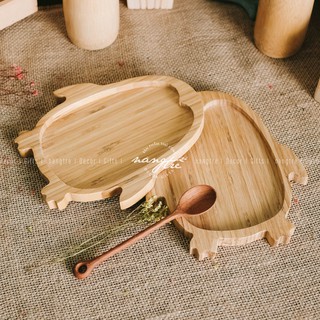 Khay gỗ ăn dặm hình chim cánh cụt - Khay gỗ tre