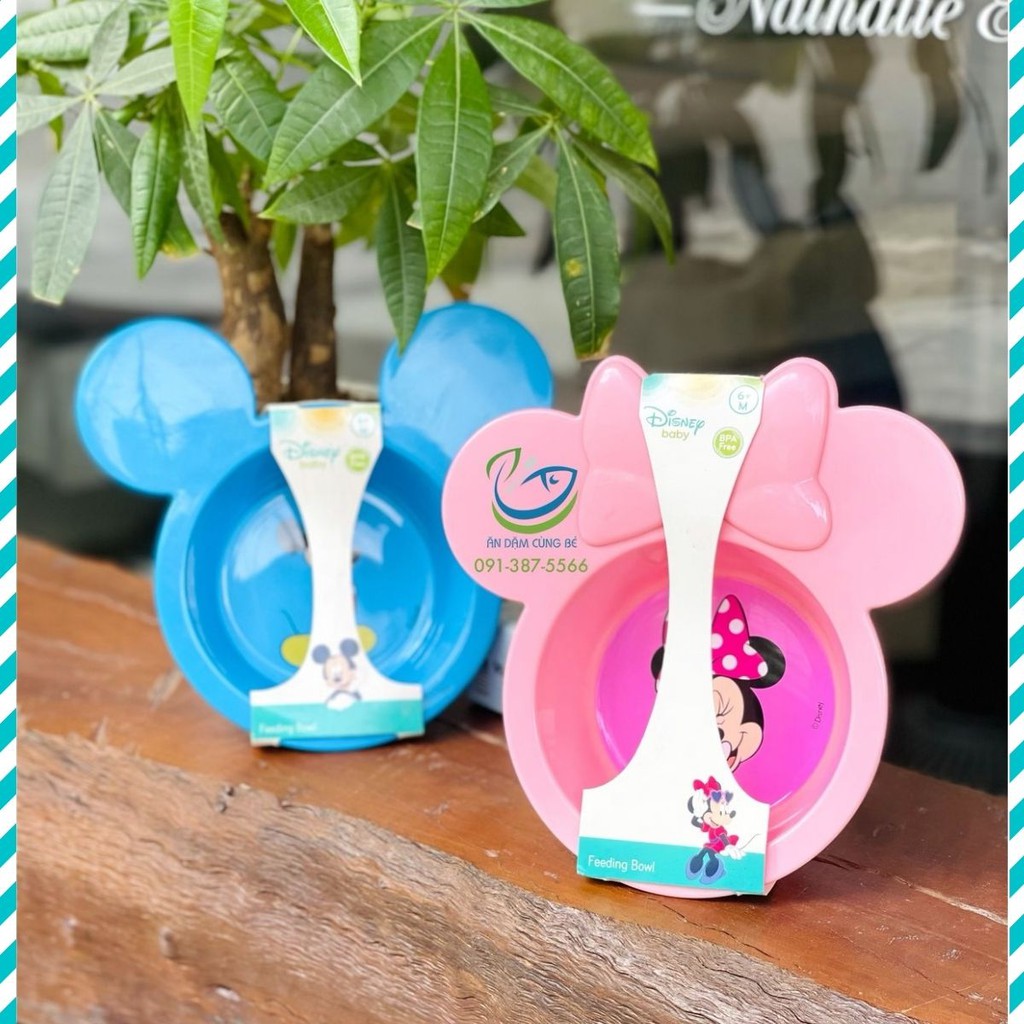 Chén bát ăn dặm cơm an toàn cho bé hình mickey Fisher Price chính hãng 49041
