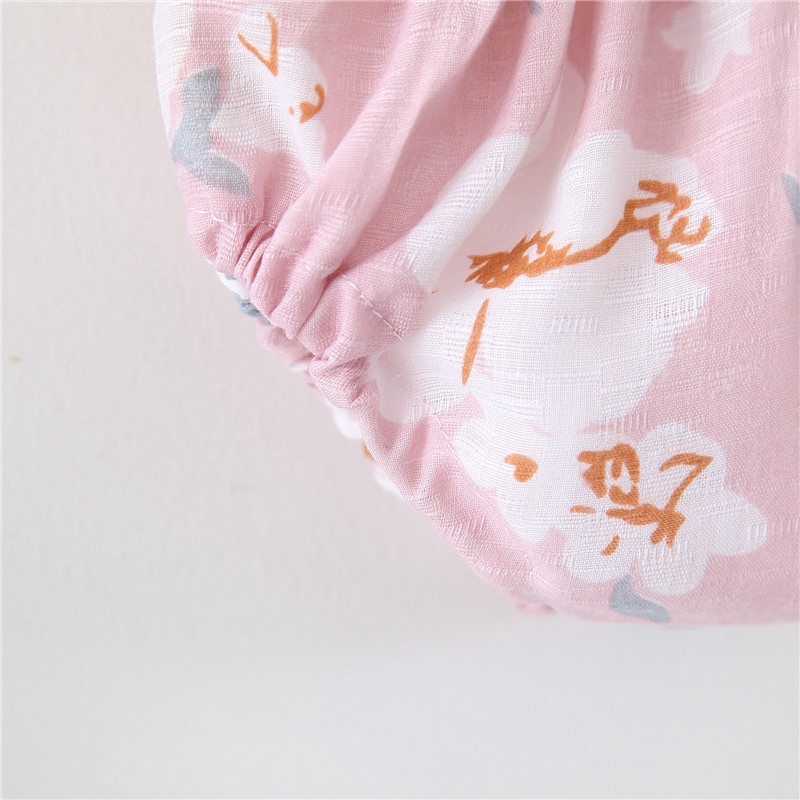 Set Áo Yếm + Quần Short + Băng Đô In Hoa Dành Cho Bé Gái