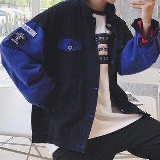 [ FREE SHIP ĐƠN 99K ]_Áo khoác jean tay phối màu .