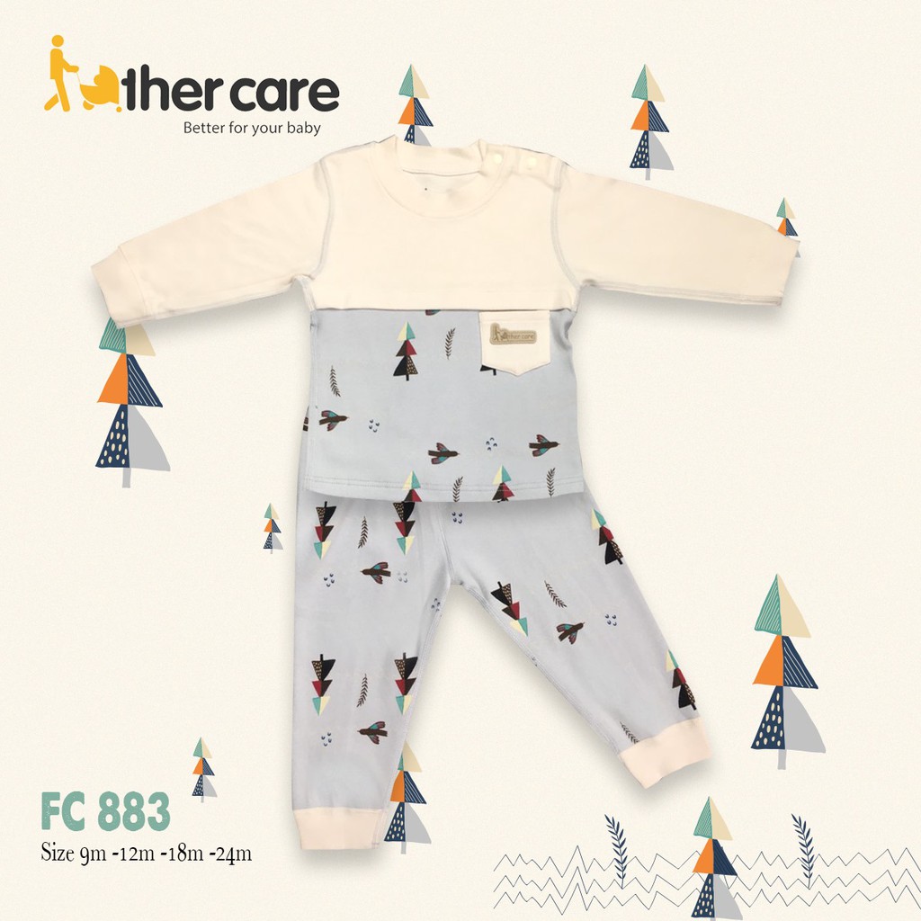 Bộ Quần áo trẻ em FatherCare trẻ em Cài Vai Nỉ - Cây Thông FC822