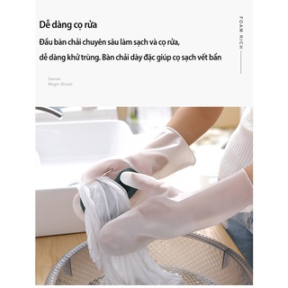 Găng Tay Rửa Chén Bát Silicon Vệ Sinh Nhà Cửa Đa Năng