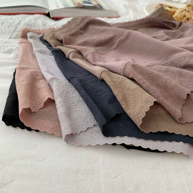 Quần Lót Cotton Lưng Cao Ôm Bụng Định Hình Nâng Mông _Quần lót nữ cotton phối ren cạp cao gen bụng 8895