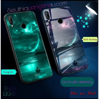 Ốp kính Dạ quang- Honor Play (Mẫu 1) (Tặng cường lực 9H)