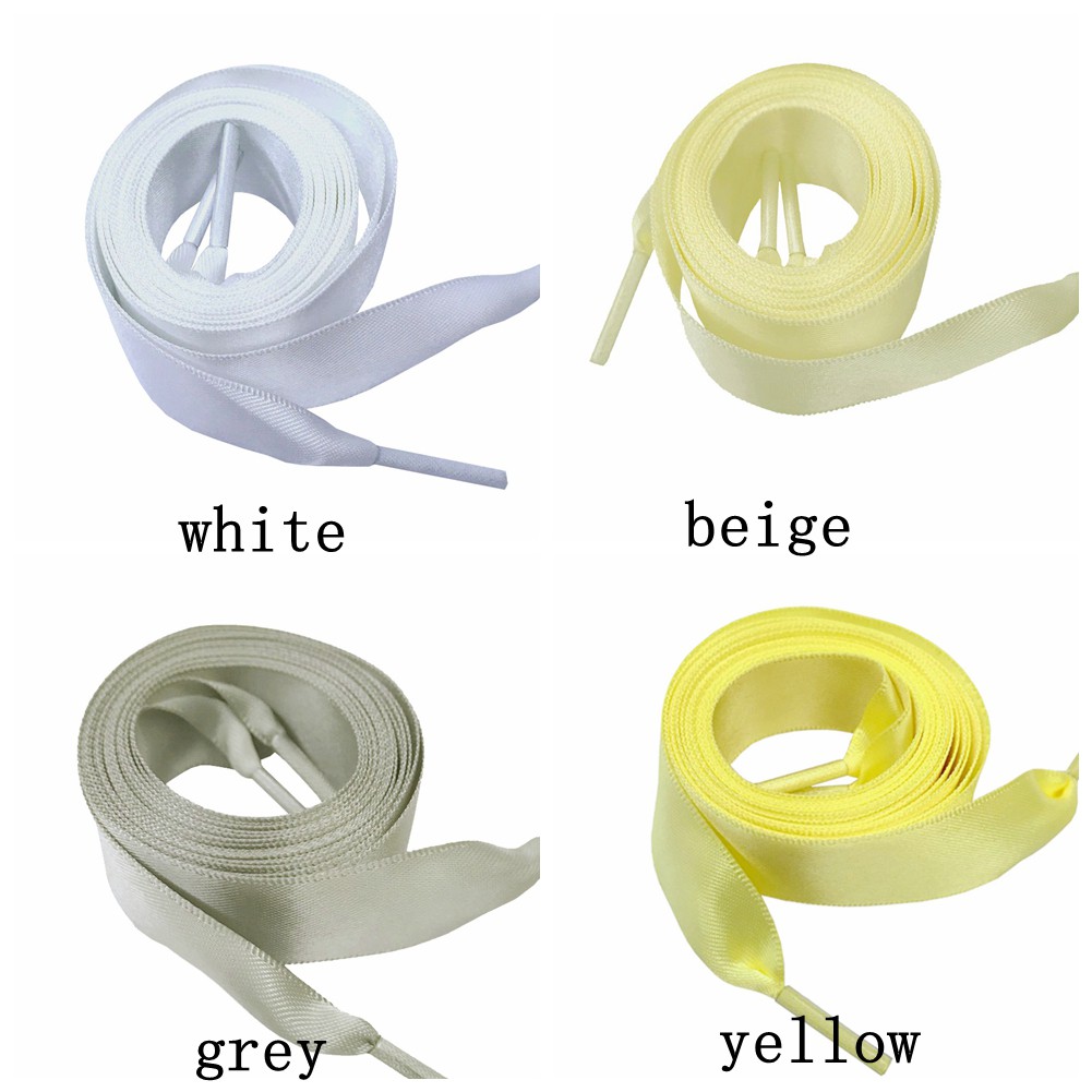 Dây Ruy Băng Cột Giày Thể Thao Bản Rộng 2Cm Rộng 80-100 cm Bằng Vải Satin Cho Người Lớn Và Trẻ Em