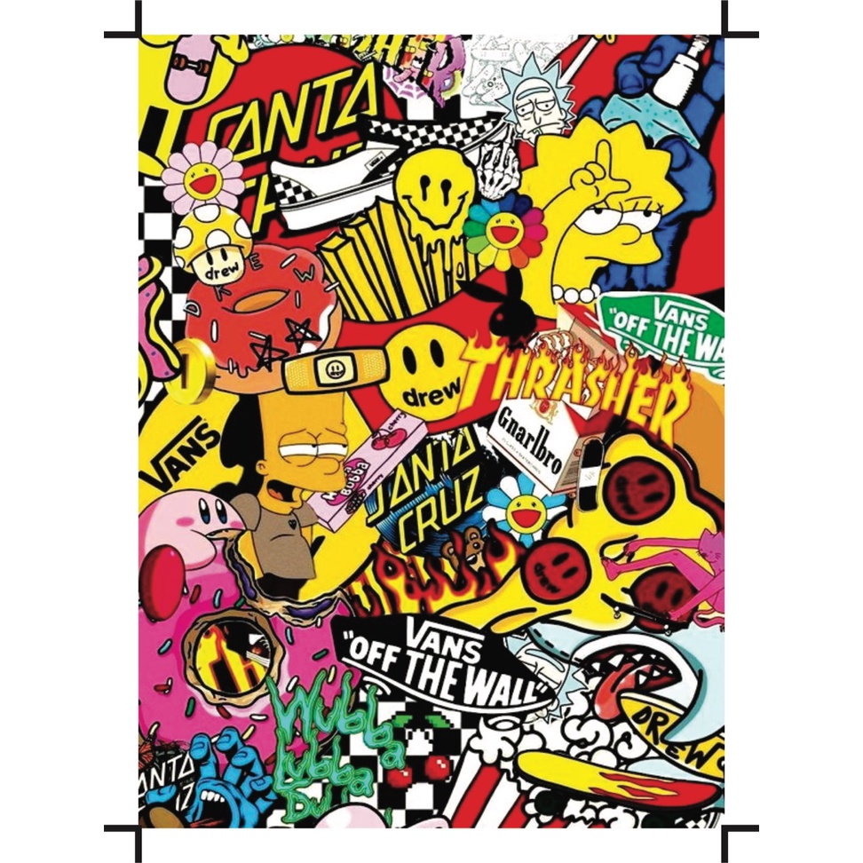 DECAL POSTER DÁN TƯỜNG TRANG TRÍ CỬA HÀNG/CAFE CỔ ĐIỂN VINTAGE  Kích thước 17X23cm