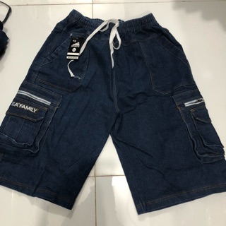 quần jean lửng nam 6 túi lưng thun 75-85kg