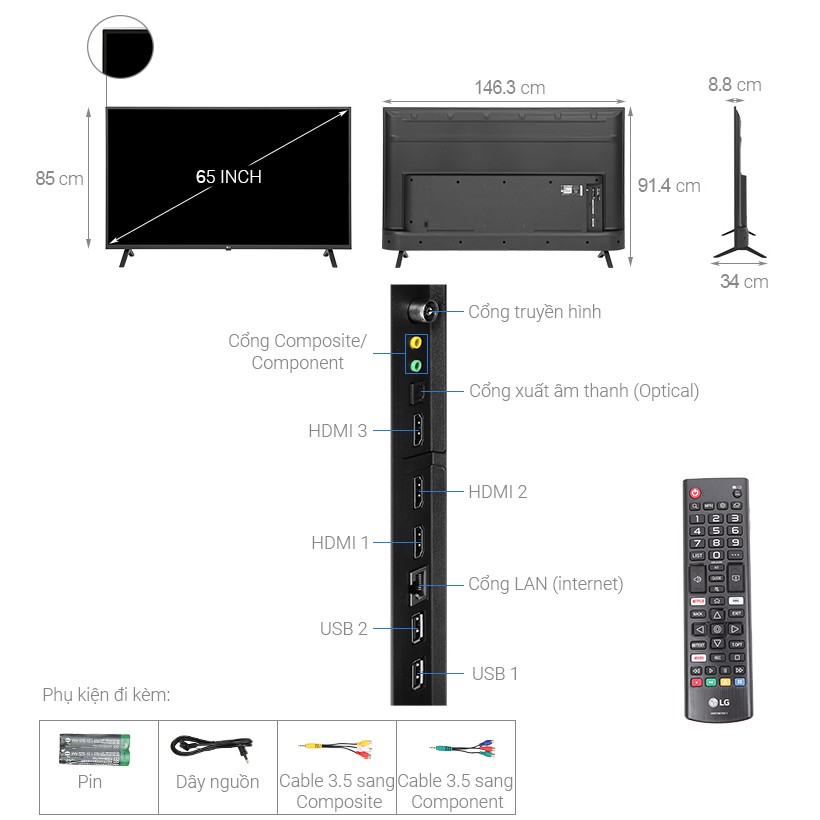 Smart Tivi LG 4K 65 inch 65UN7000PTA (Miễn phí giao tại HCM-ngoài tỉnh liên hệ shop) | BigBuy360 - bigbuy360.vn