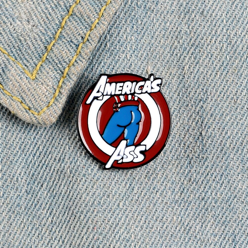 [Mã FASTGRET4 giảm 10% đơn 99K] Pin cài áo khiên America Ass của Captain America - GC230