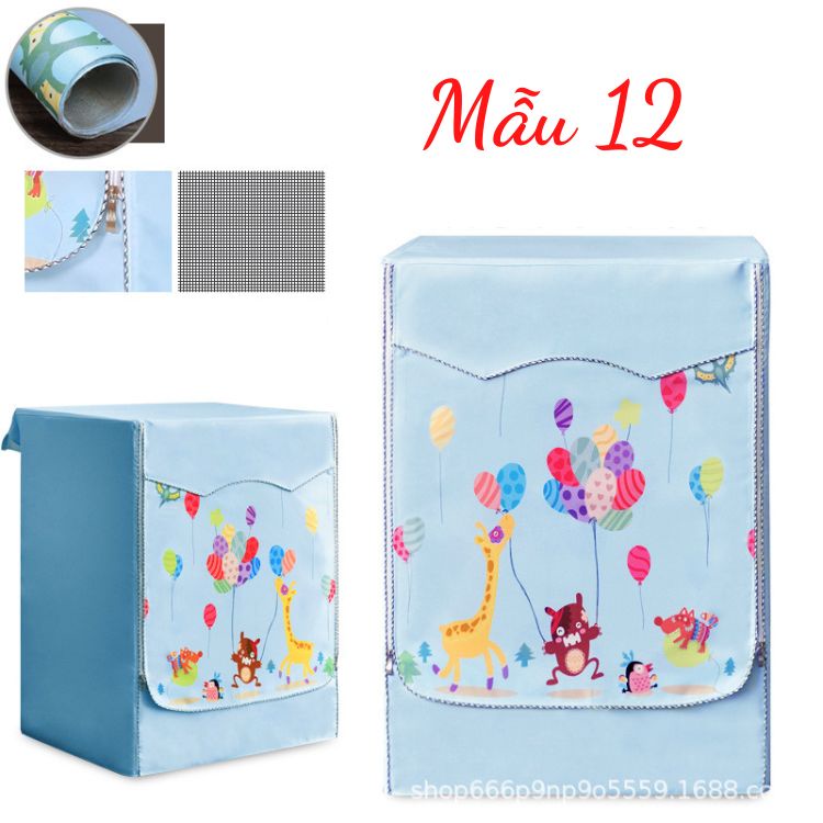 Vỏ bọc máy giặt cửa ngang, áo trùm vải bạt bền chống mưa nắng Dotina FL06