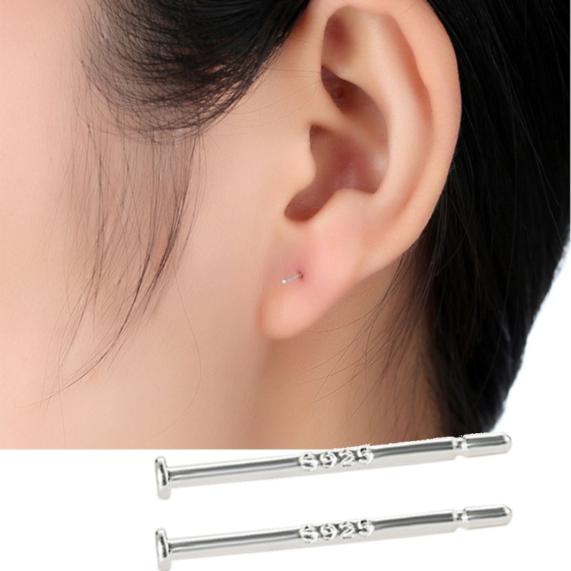 Sa Set 100 Kim Bạc 925 Dài 12.2MM Đầu Dẹt 1.4mm Làm Trang Sức Thủ Công
