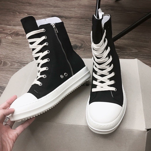 Giày Sneaker Rick Owen Cổ Cao Đế Thơm Vani Full Size Nam Nữ