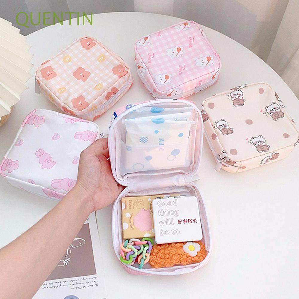 Túi đựng băng vệ sinh mini chống thấm nước in họa tiết dễ thương