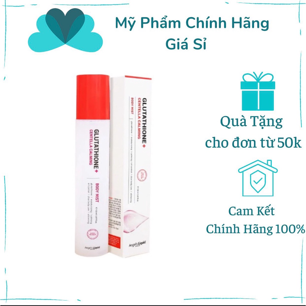 Xịt giảm Mụn Lưng 7 day Angel's Liquid Glutathione Centella Calming Body Mist 150ml - Angel's Liquid