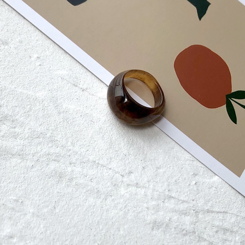 Nhẫn Đeo Tay Nhựa Trong Suốt Phong Cách Retro Cho Nữ